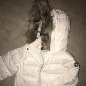 Puffy white winter coat
